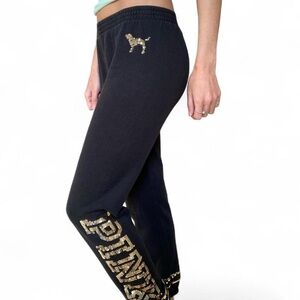 PINK bling sequin embellished low rise jogger sweatpants